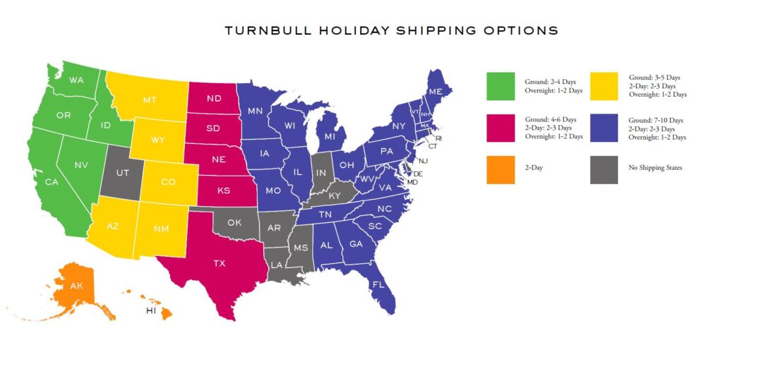 Holiday Shipping Map 2024